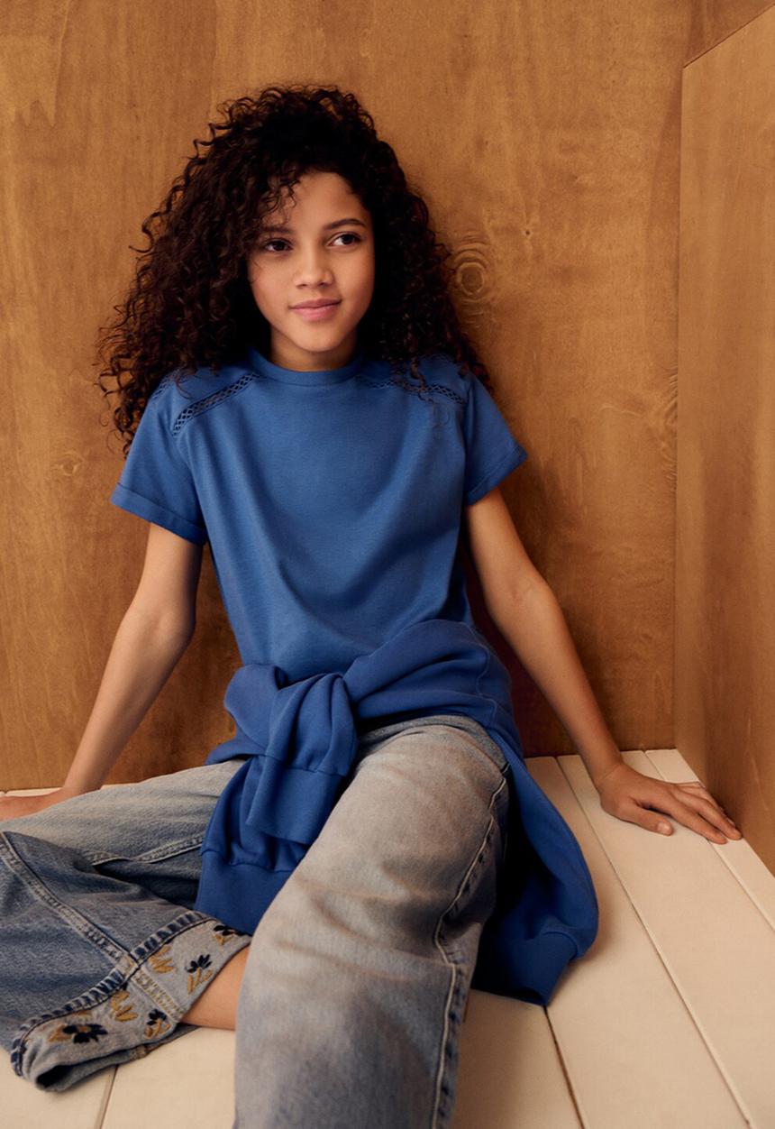 MANGO - T-Shirt ELLIE - Bright Blue