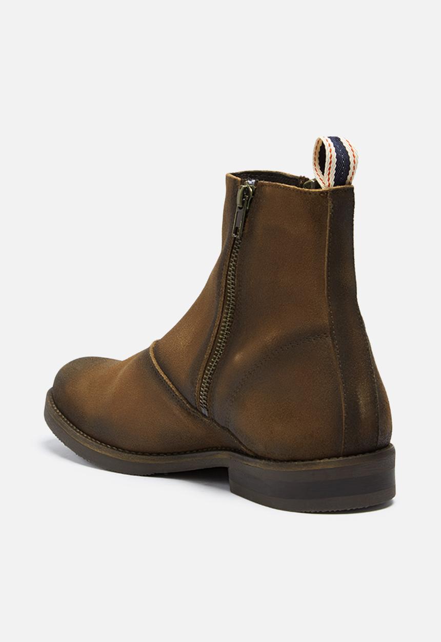 Jack & Jones - Zippy waxed suede boot