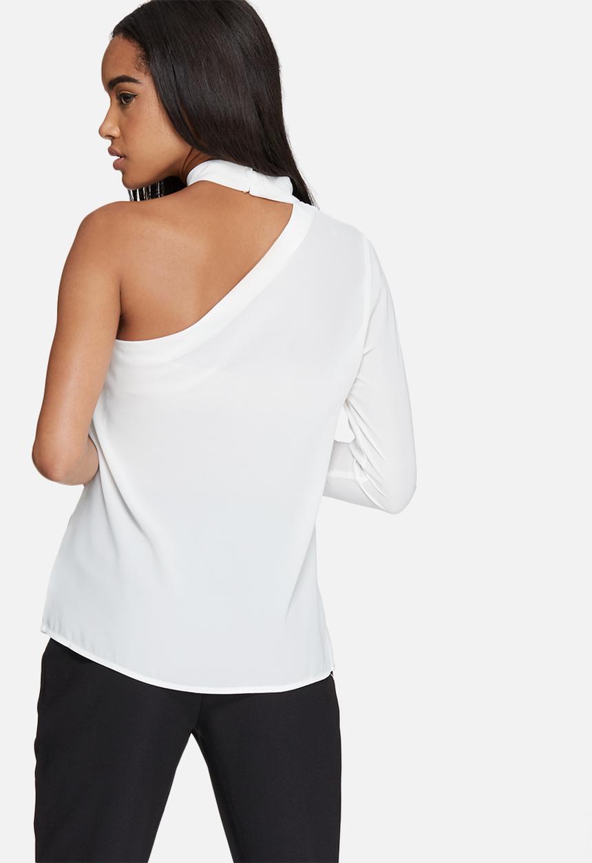 Missguided - Choker neck one shoulder blouse