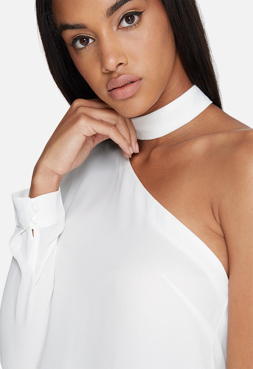 Missguided - Choker neck one shoulder blouse