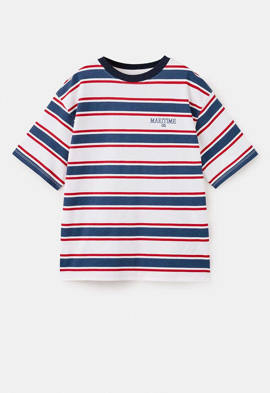 MANGO - T-shirt fmaritim - red