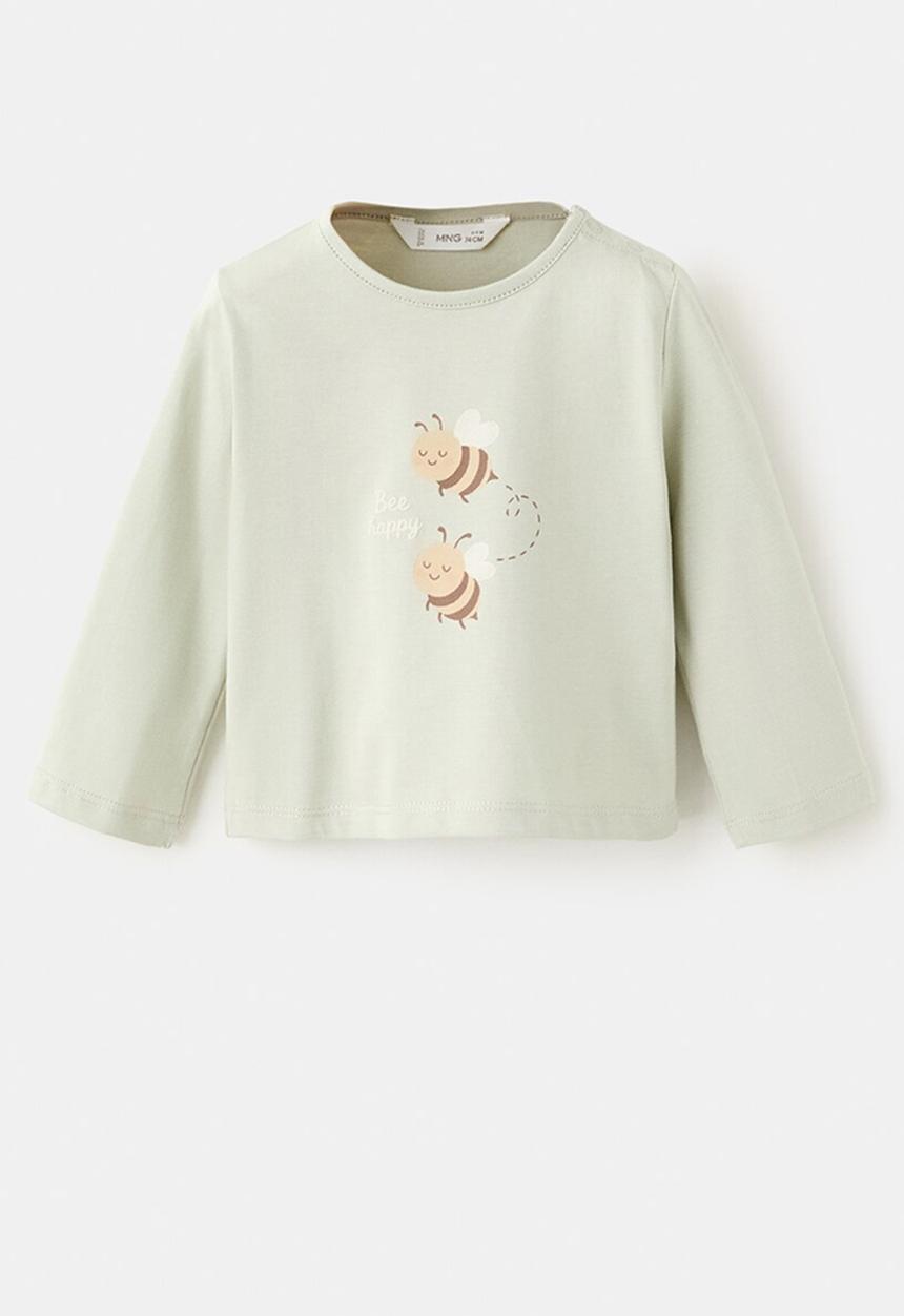 MANGO - T-Shirt BEE - Green