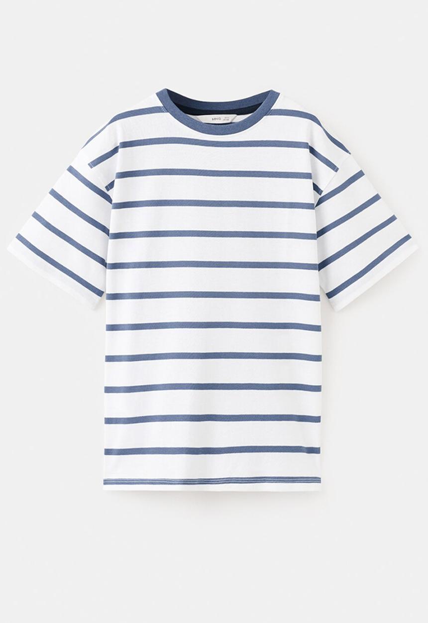 MANGO - T-shirt Fclassic - medium blue