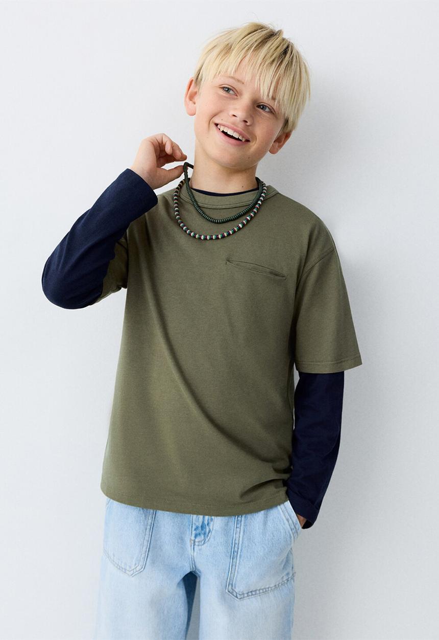 MANGO - T-shir Basicmc - beige/khaki