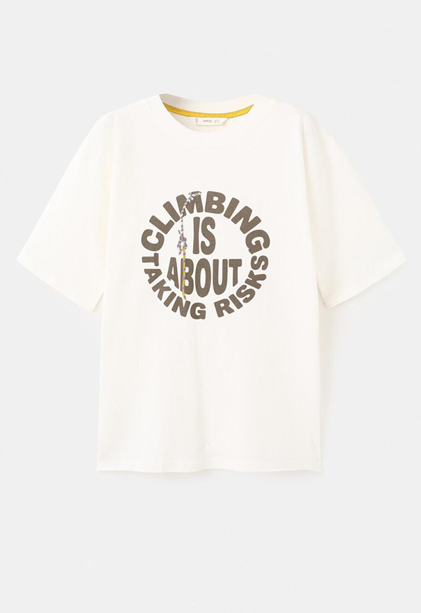 MANGO - T-shirt Eclimb - natuarl