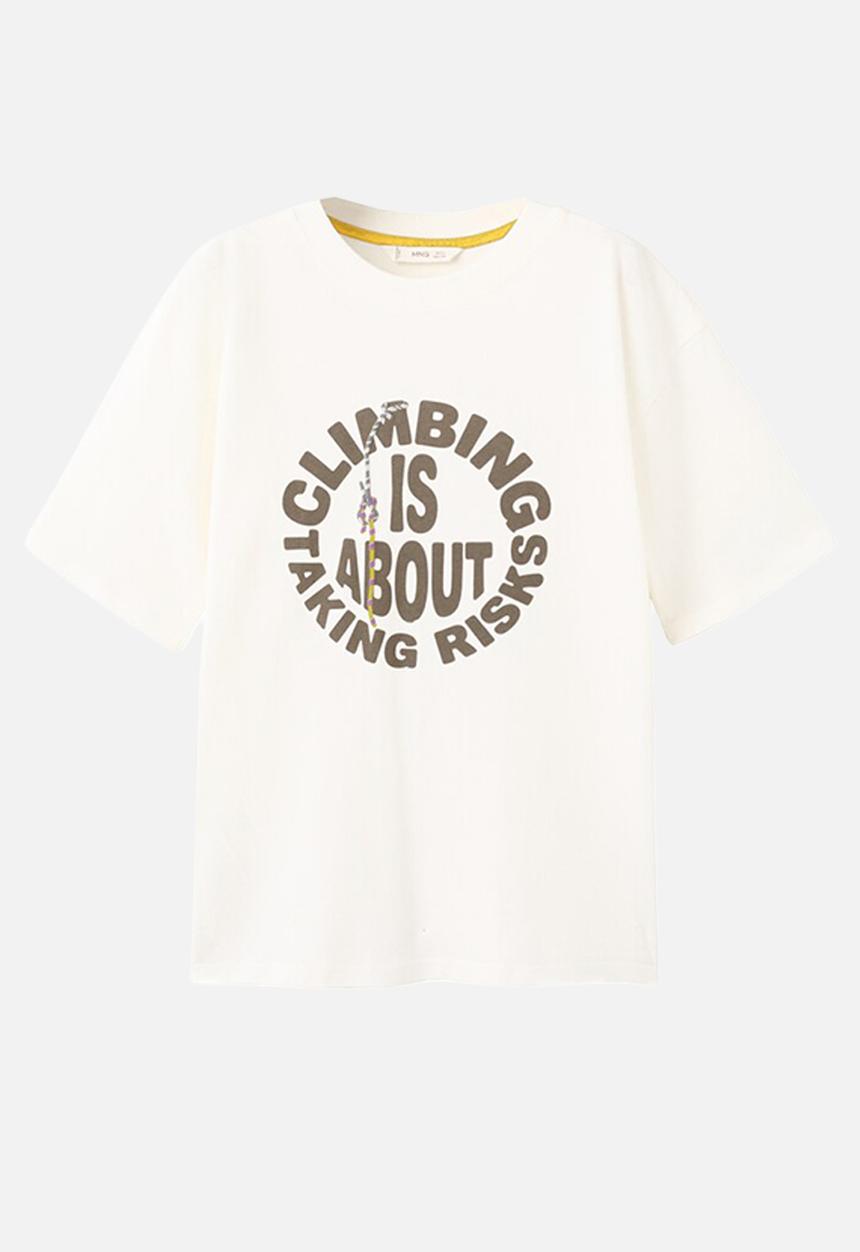 MANGO - T-shirt Eclimb - natuarl