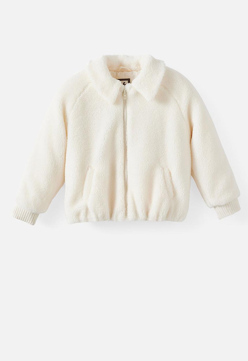Cotton On - Teddy Bomber Jacket - Dark Vanilla