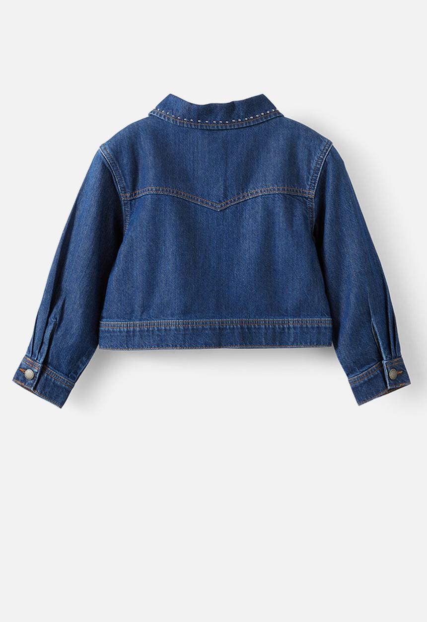 Cotton On - Relaxed Denim Jacket - Mermaid Midnight/Studs