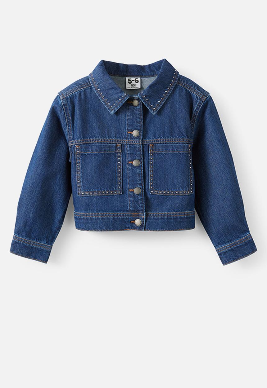 Cotton On - Relaxed Denim Jacket - Mermaid Midnight/Studs