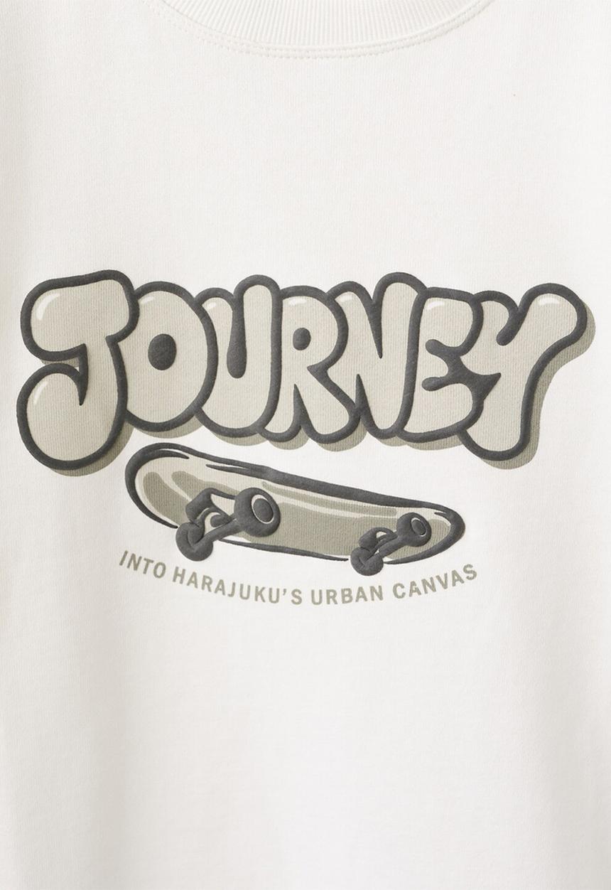MANGO - Sweatshirt JOURNEY - White 