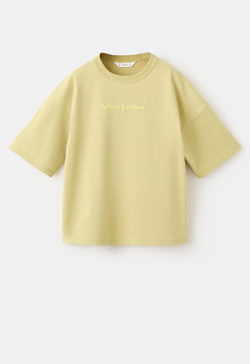 MANGO - T-shirt Everti -bright yellow
