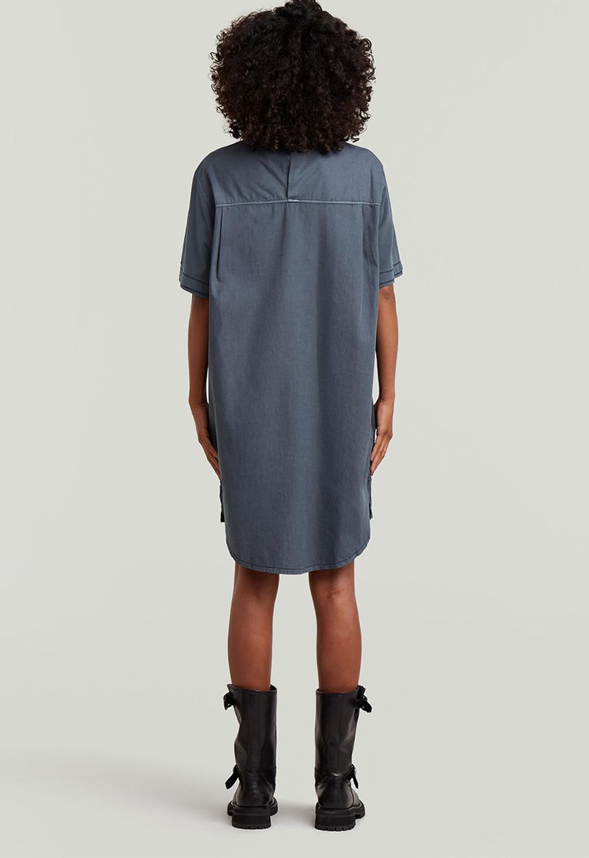 G-STAR - Woven mix washed jersey dress wmn - dark blue