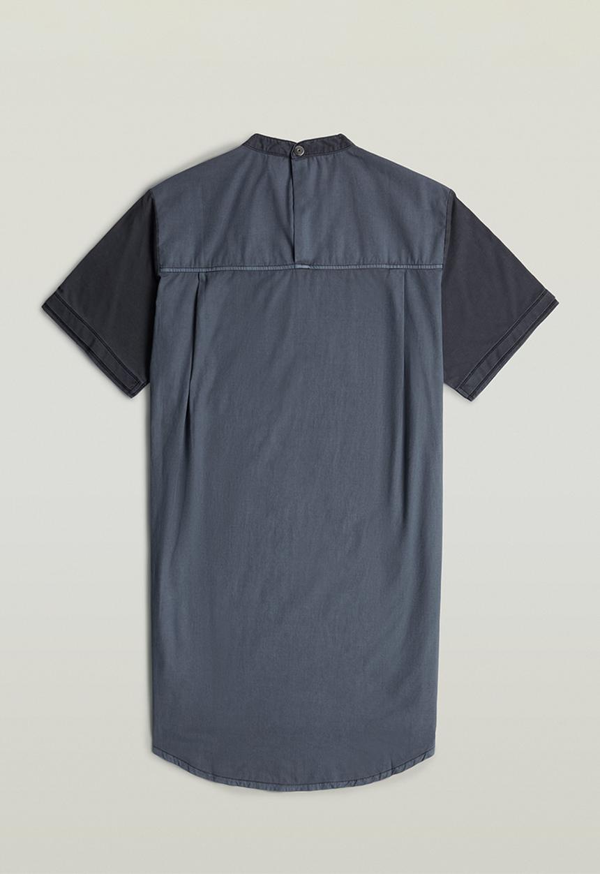 G-STAR - Woven mix washed jersey dress wmn - dark blue