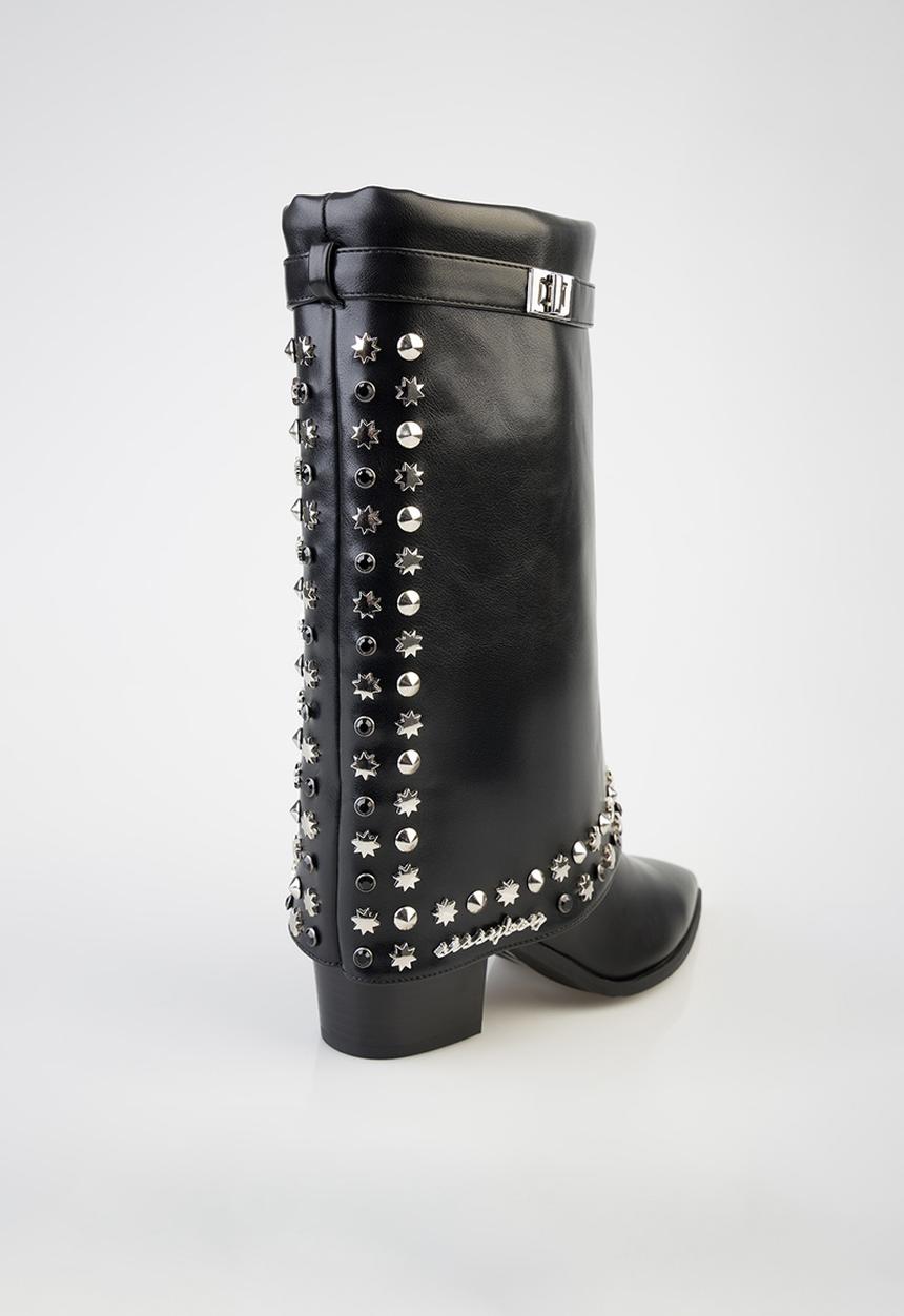 SISSY BOY - Blangee spat boot - black