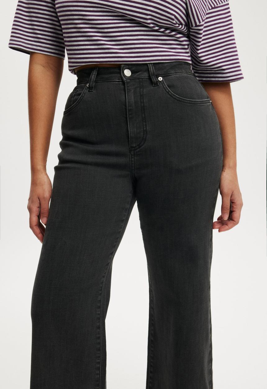Cotton On - Curvy stretch wide jean - leo black