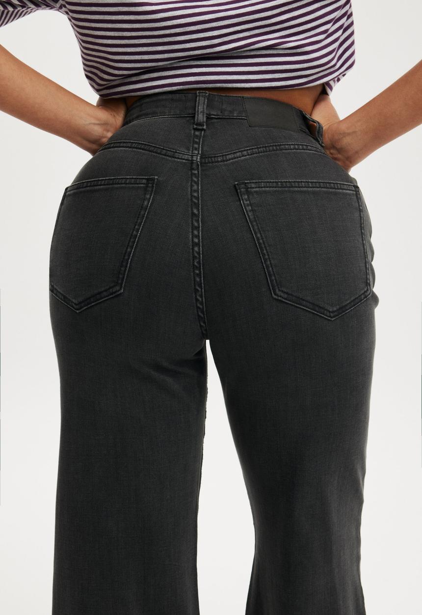 Cotton On - Curvy stretch wide jean - leo black