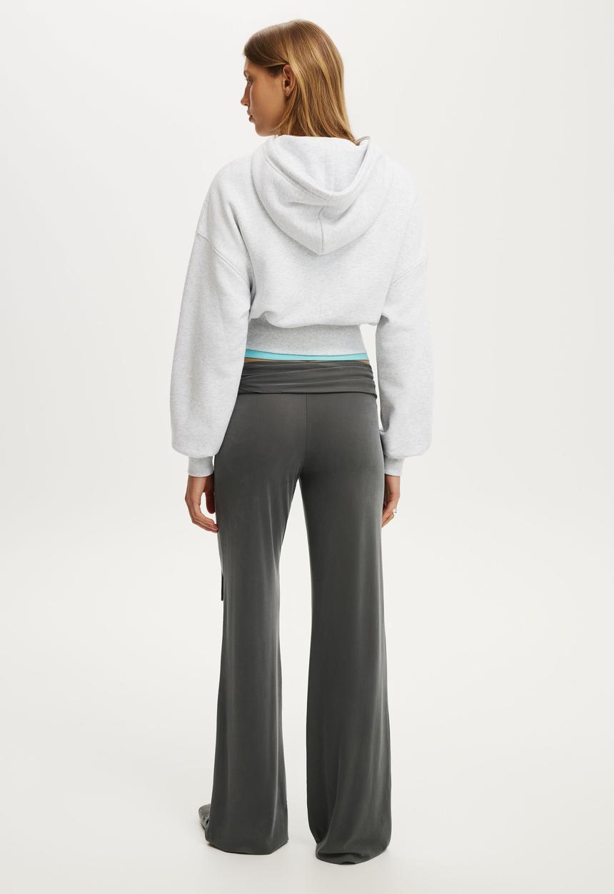 Cotton On - Oversized Zip Through Hoodie - Light Grey Marle