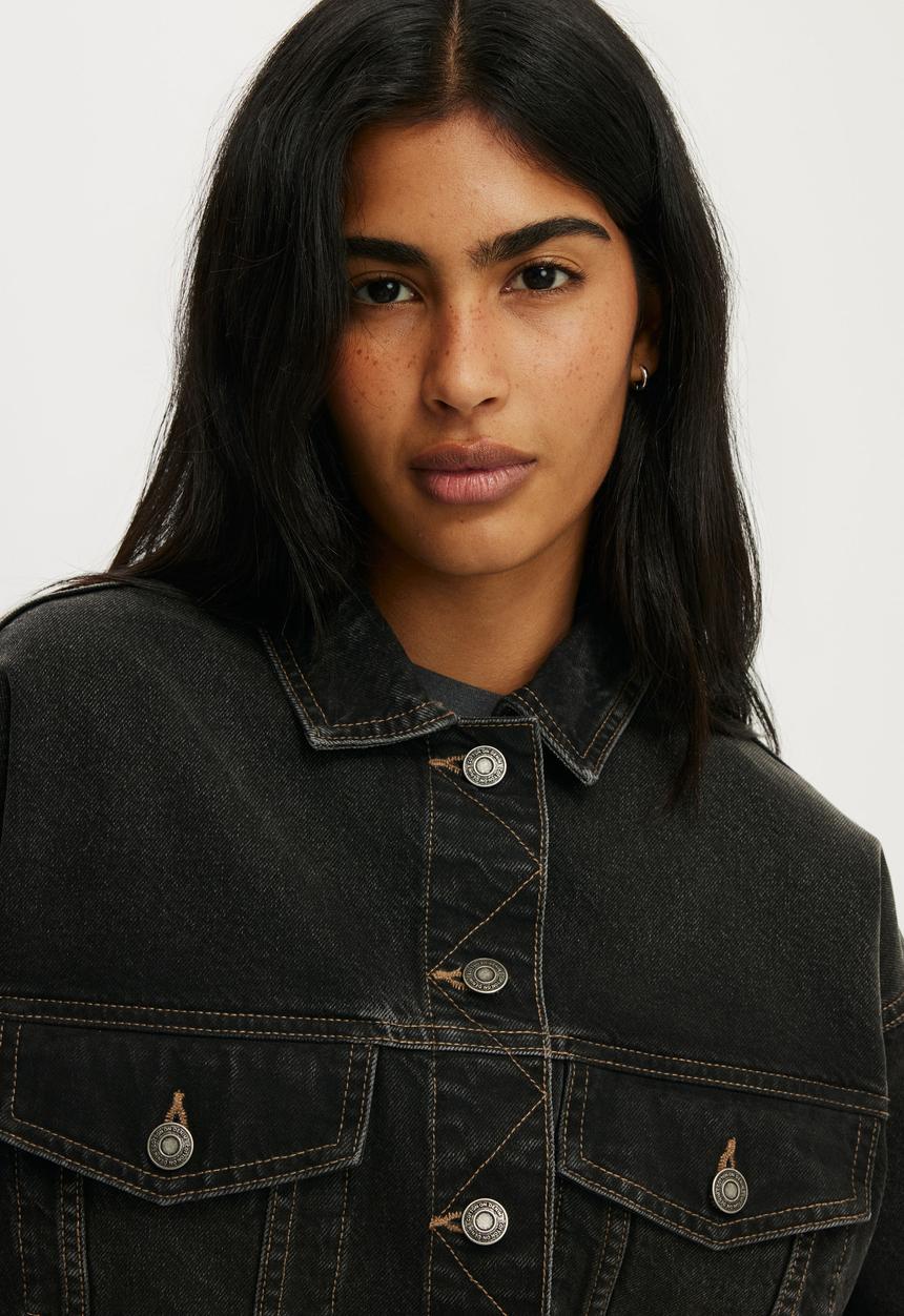 Cotton On - Original Denim Jacket - Undone Black
