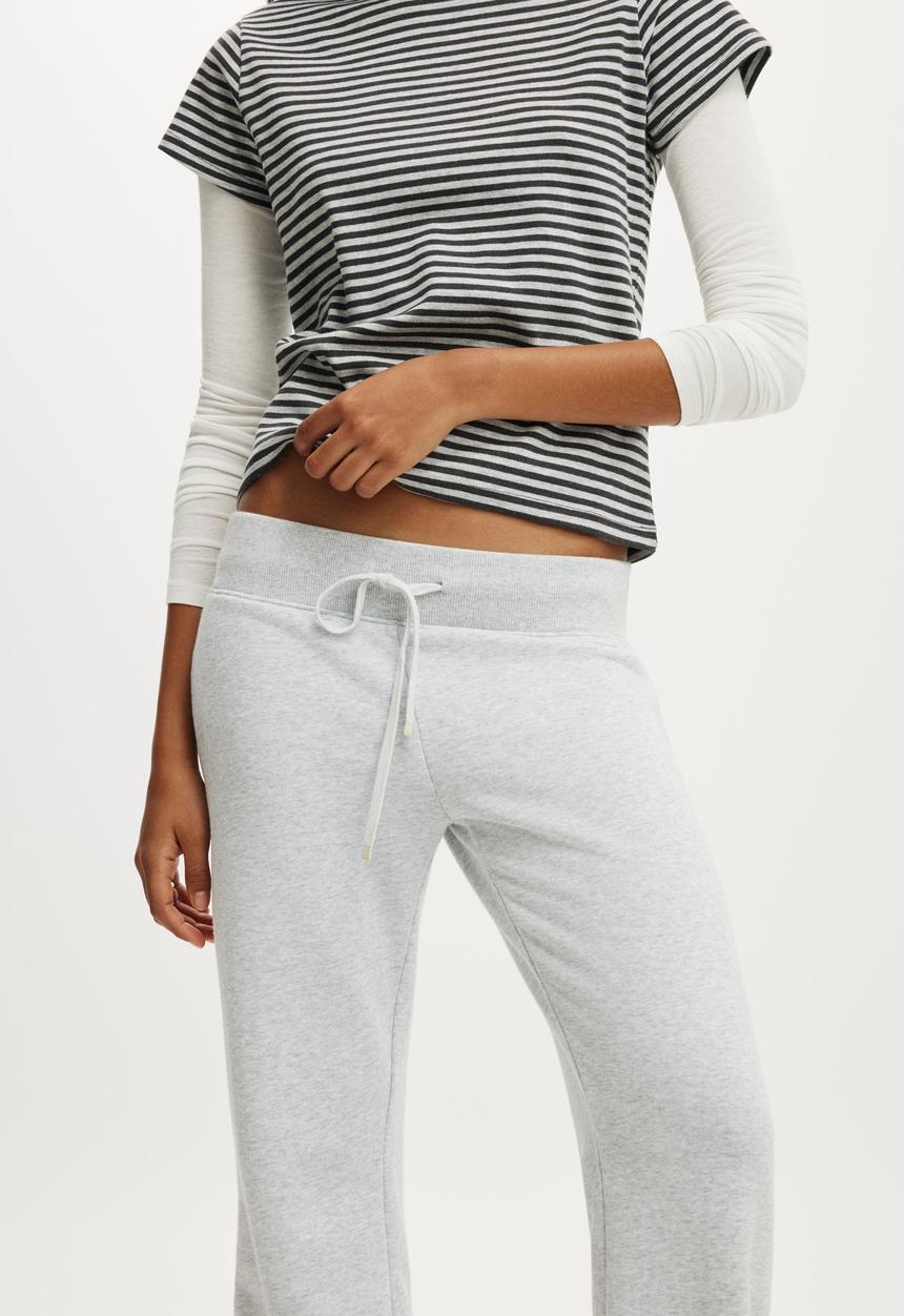 Cotton On - Low rise bootleg sweatpant - light grey marle