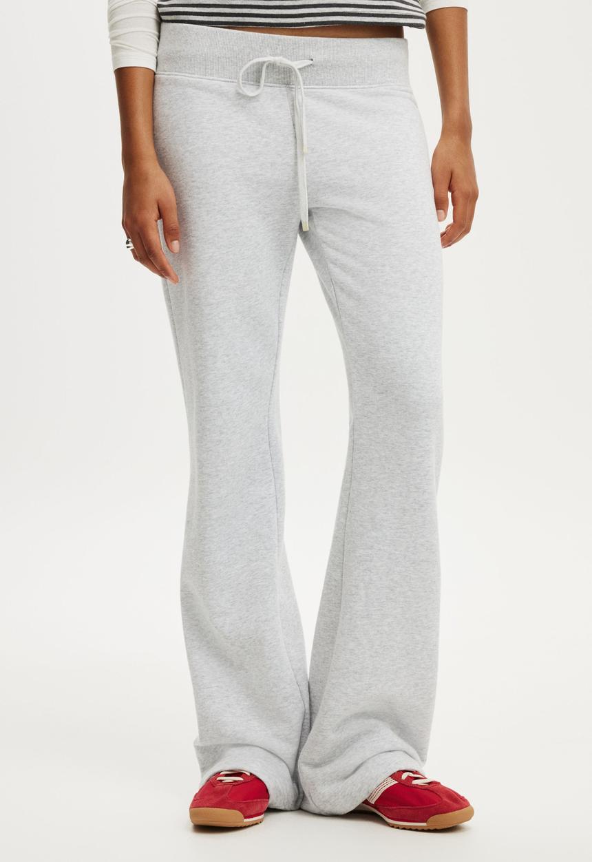 Cotton On - Low rise bootleg sweatpant - light grey marle