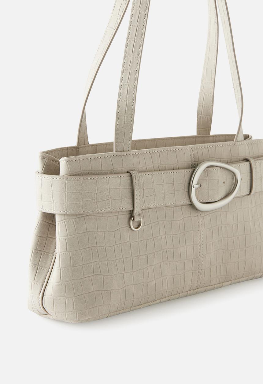 Rubi - Maeve east west underarm bag - grey reptile micro