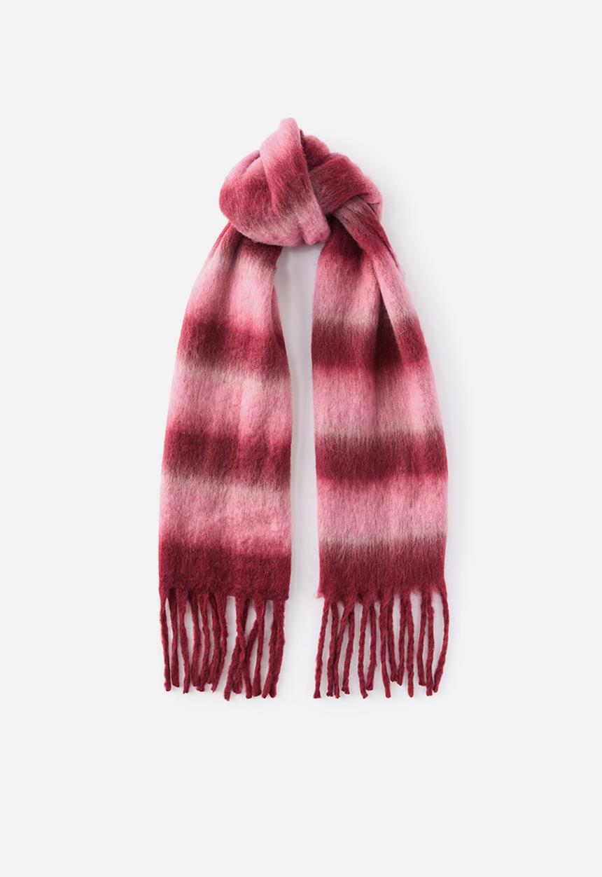 Rubi - Tassel scarf - cherrywood stripe