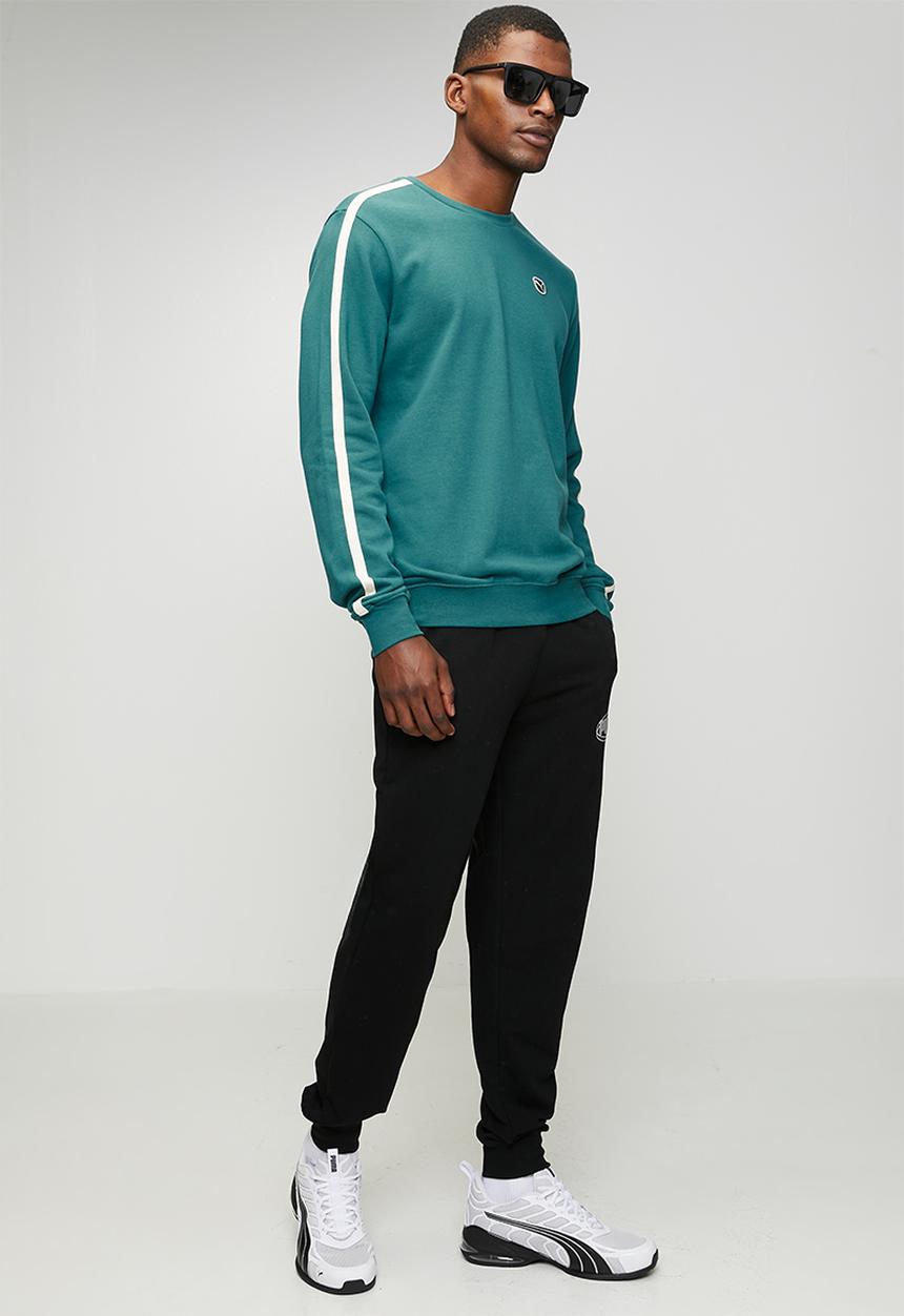 PUMA - ESS ELEVATED Crew TR M - Emerald Ice Teal