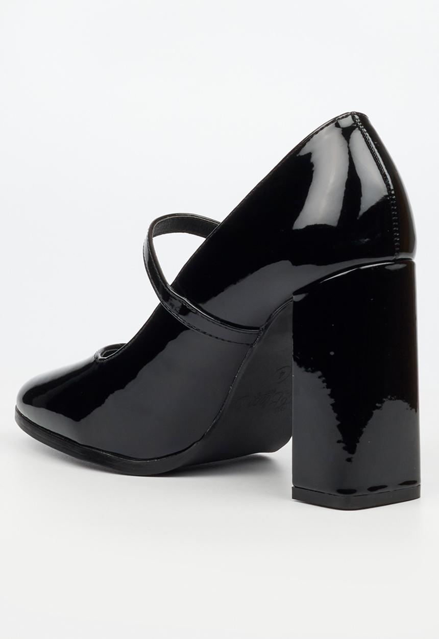 Miss Black - Shania 6 mary jane block heel - black