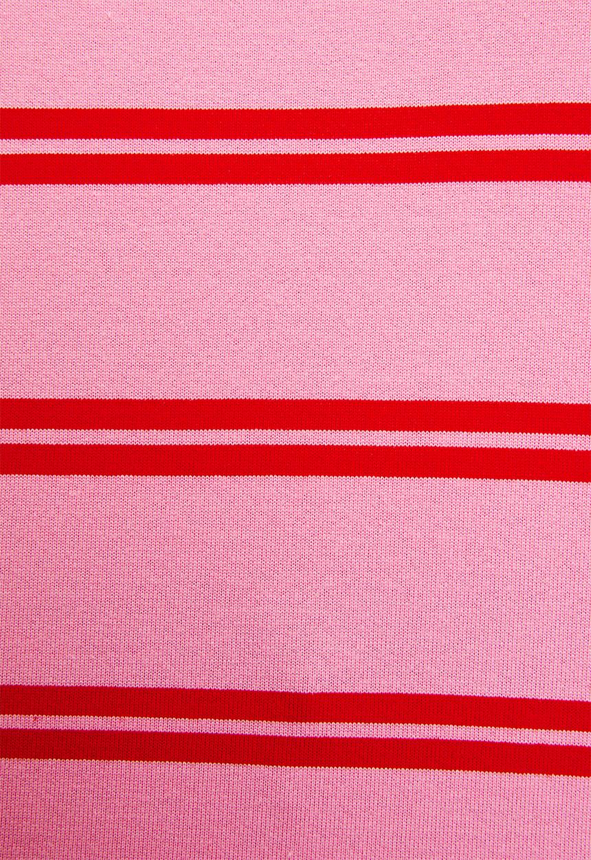 Me&B - Plus Essential Crew Neck - Pink & Red