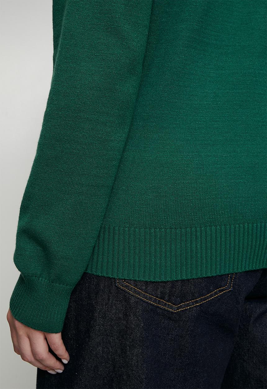 Me&B - Plus Lightweight Cardigan with Embroidered Flower - Green