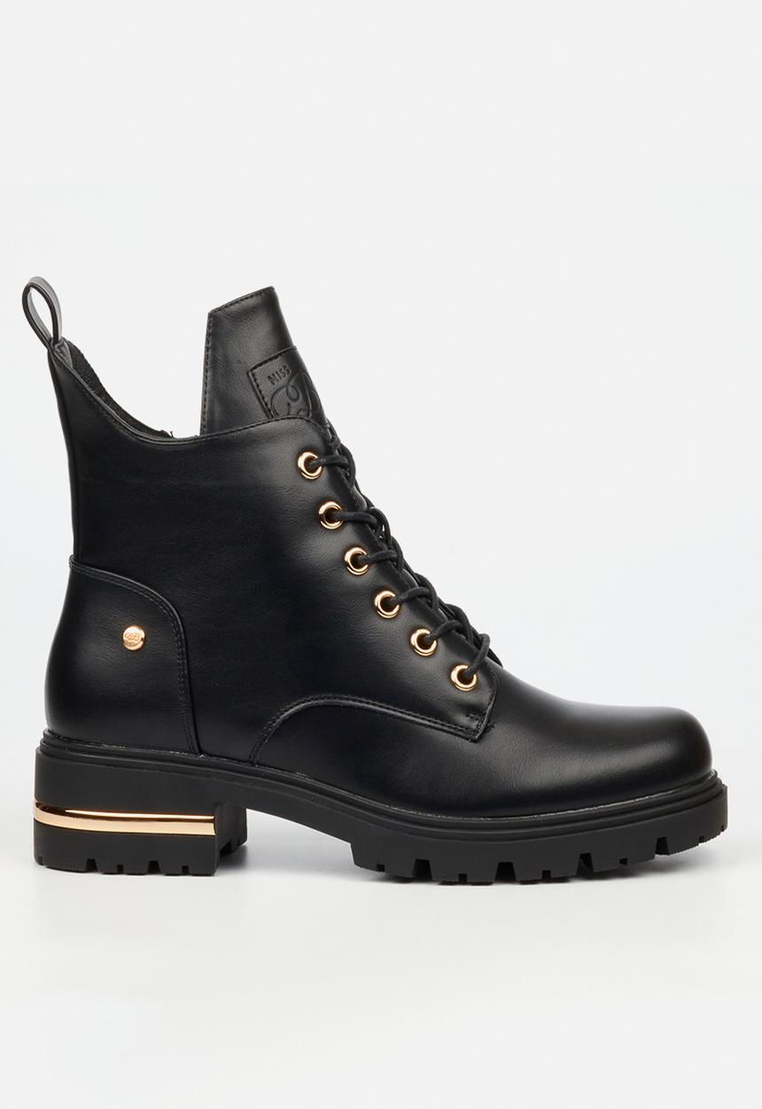 Miss Black - Vadar 4 lace up ankle boot - black