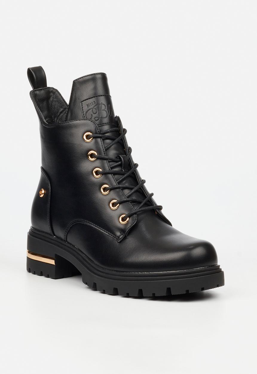 Miss Black - Vadar 4 lace up ankle boot - black