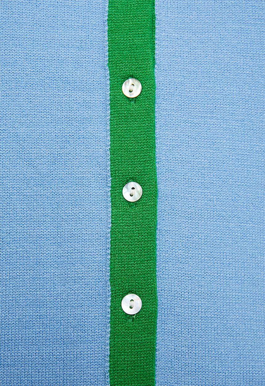 Me&B - Plus Lightweight Cardigan - Blue Colourblock