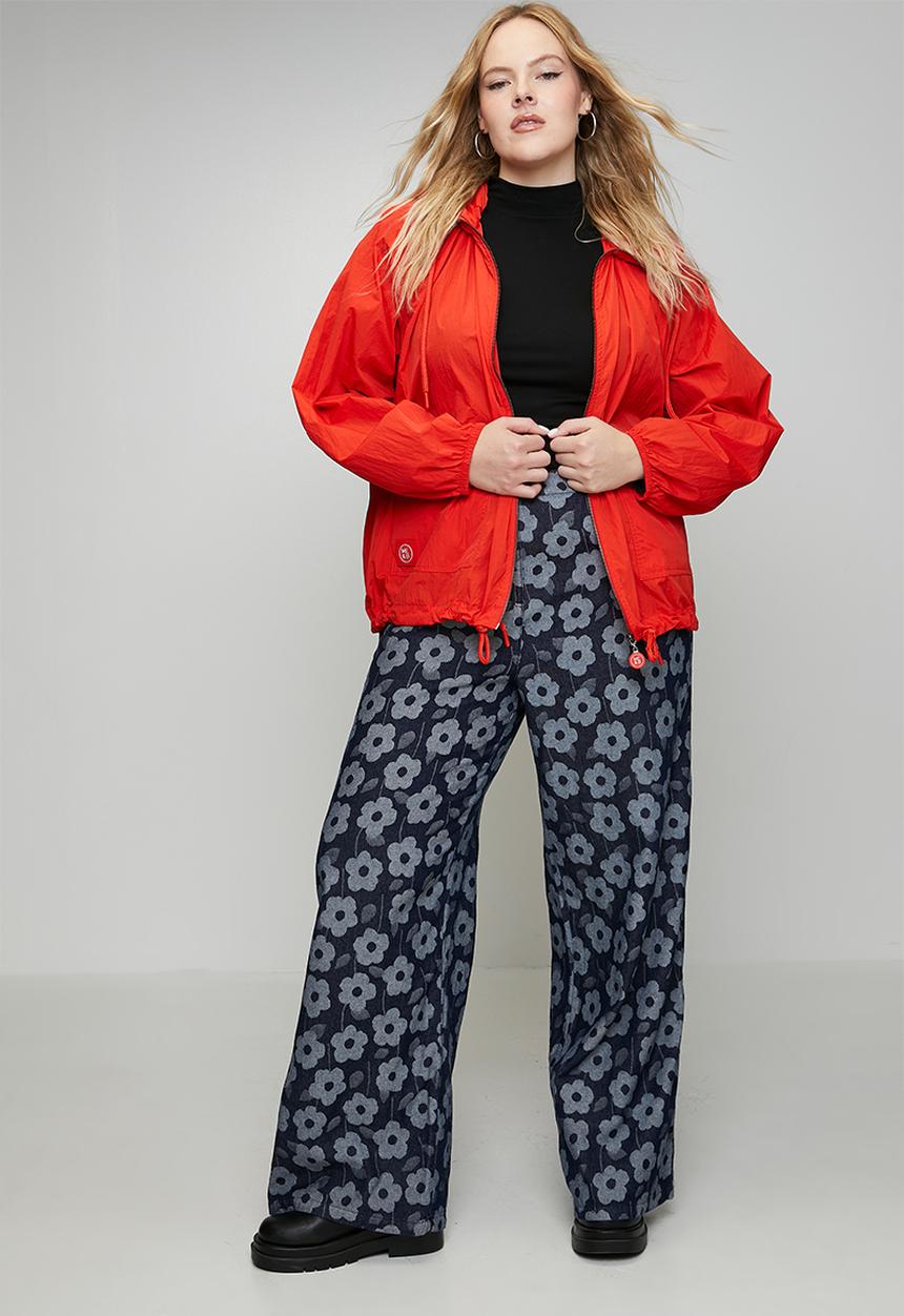 Me&B - Plus Cropped Element Jacket - Coral