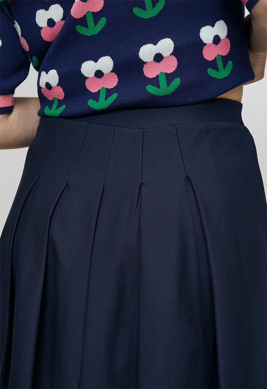 Me&B - Plus Ponti Mini Skirt - Ink