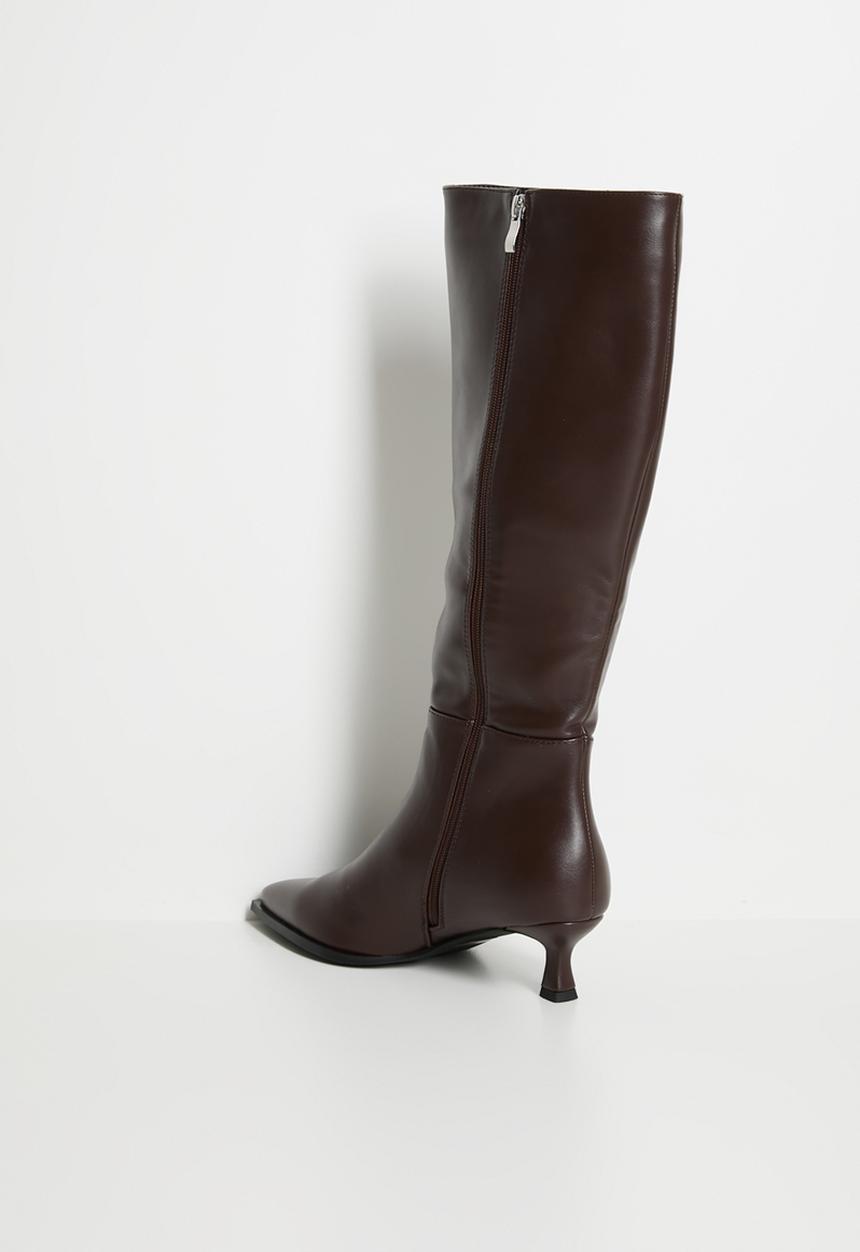 Raid London - Soho knee length boot - brown 