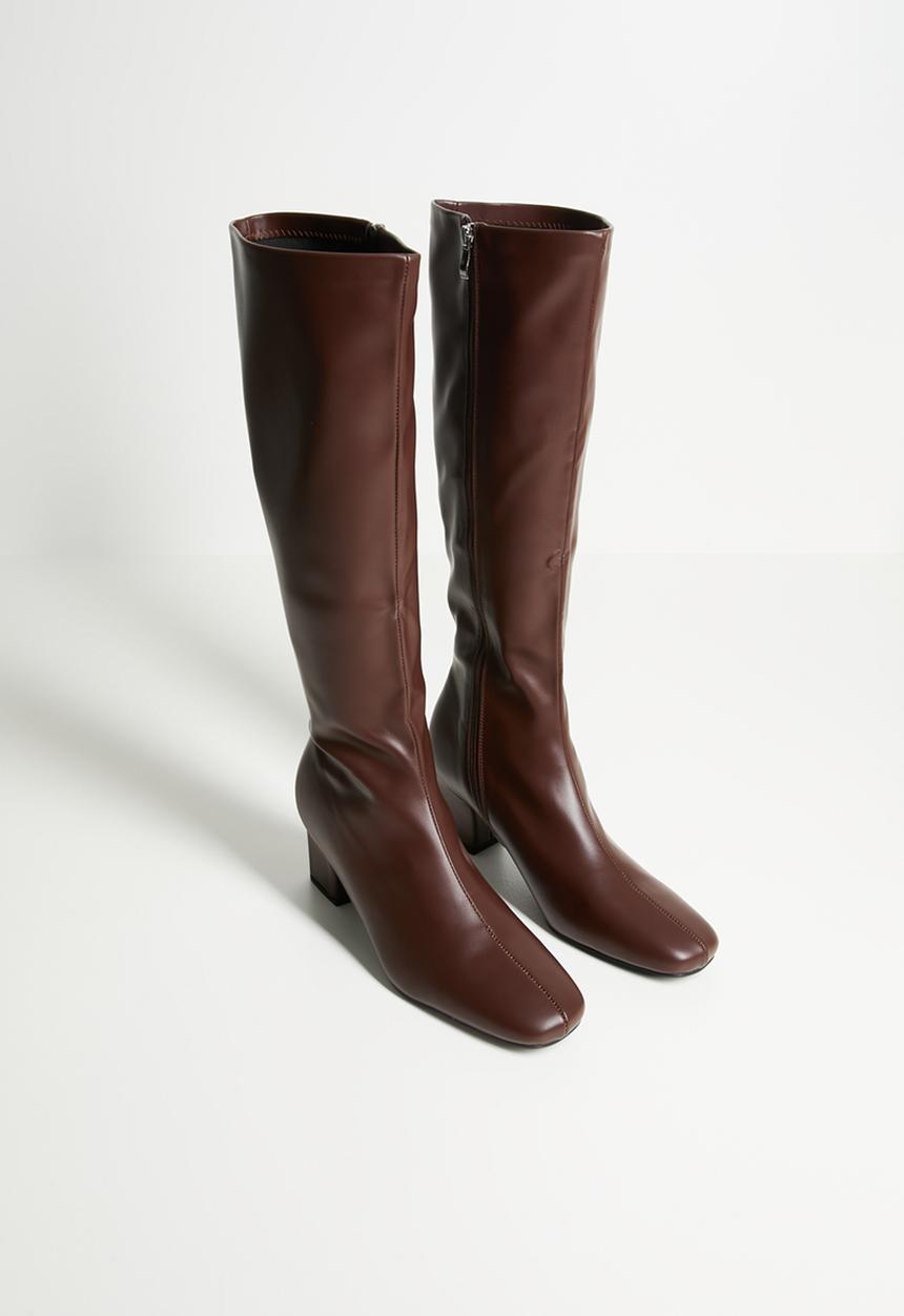 Raid London - Peyton knee length boot - brown 