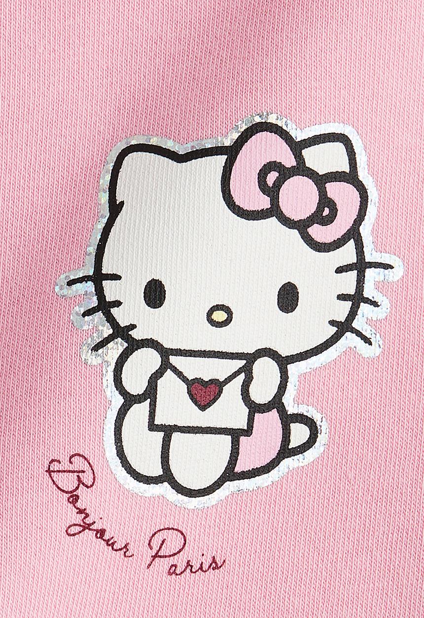 H&M - Motif-detail sweatshirt - pink/hello kitty