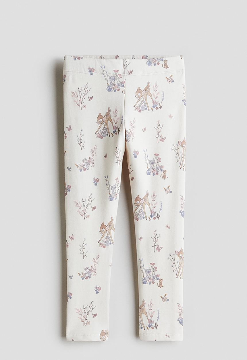 H&M - Jersey leggings - white/bambi