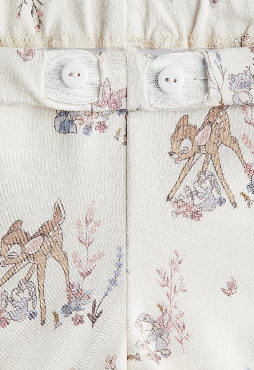 H&M - Jersey leggings - white/bambi
