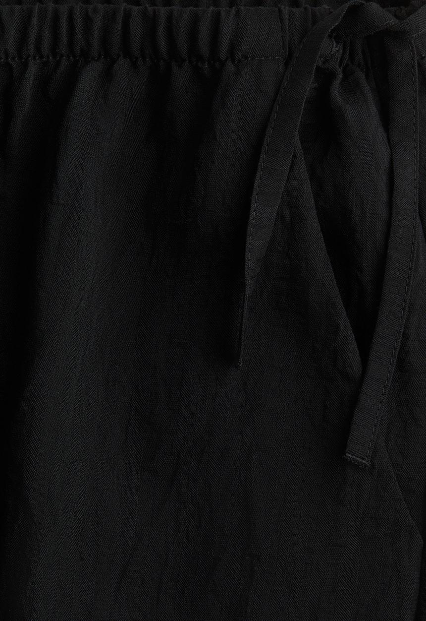 H&M - Tie-detail trousers - black