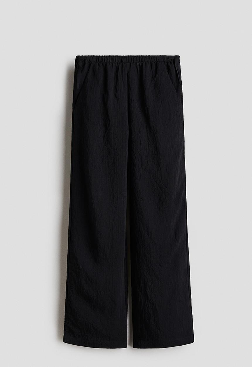 H&M - Tie-detail trousers - black