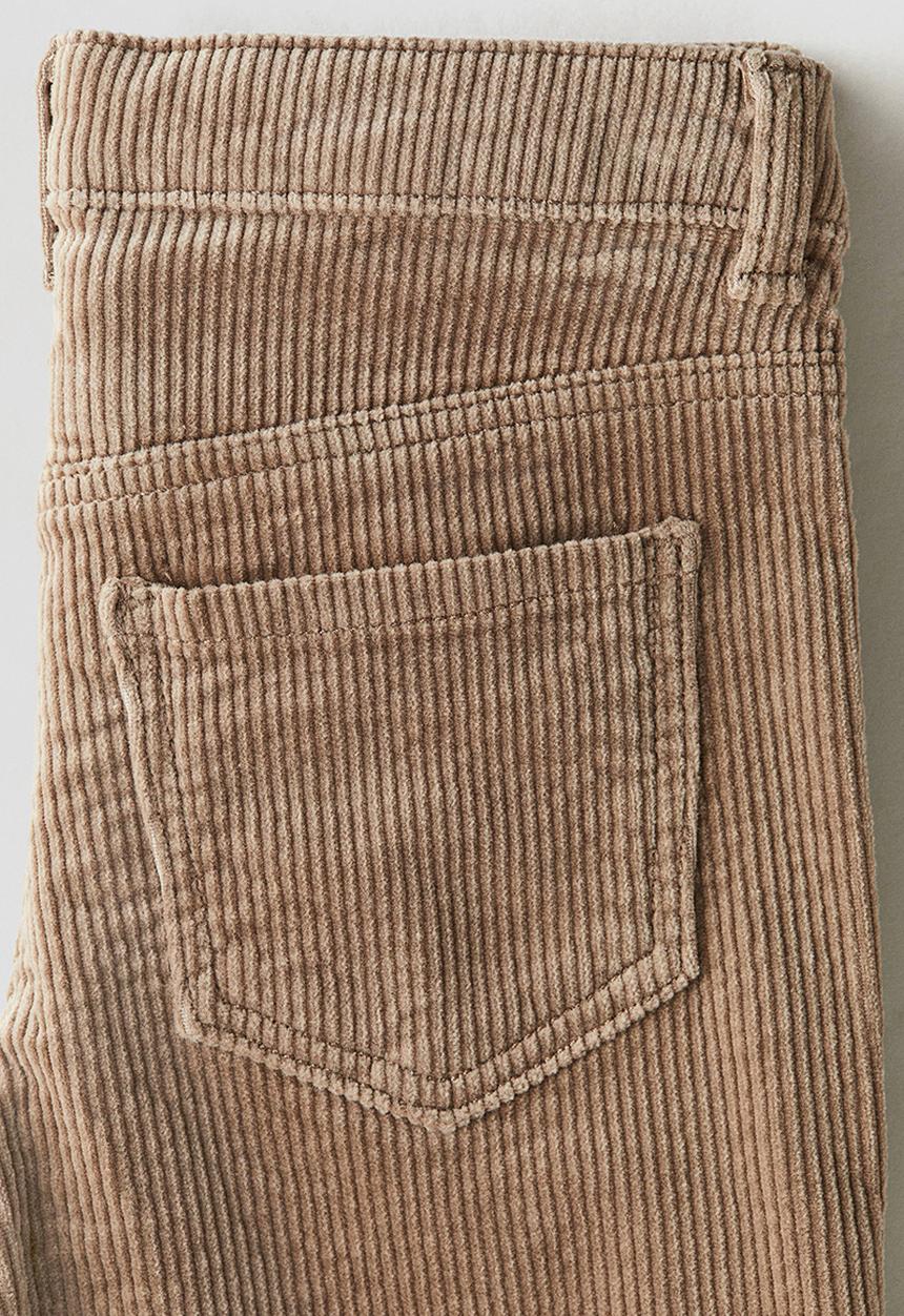 H&M - Wide cotton corduroy trousers - beige