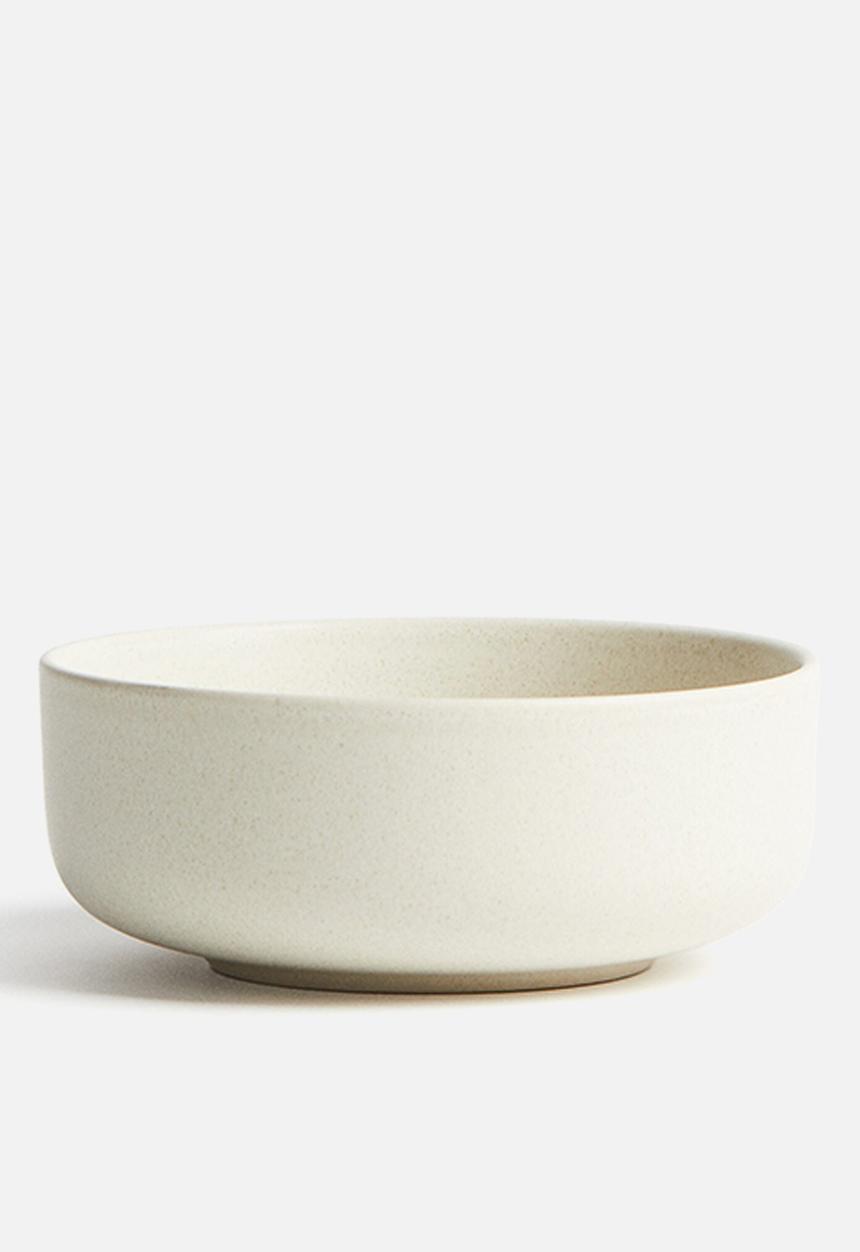 H&M - Reactive-glaze stoneware bowl - light beige 