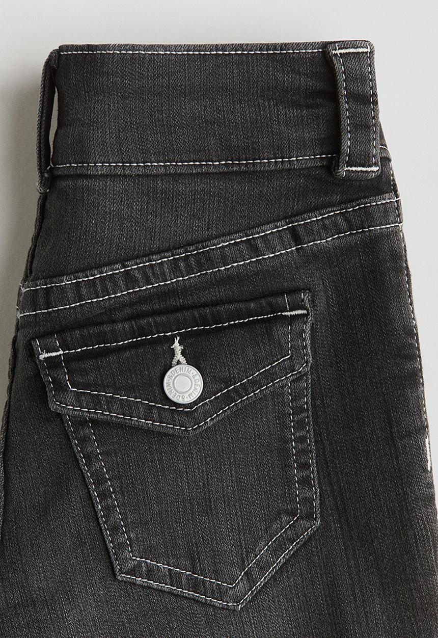 H&M - Bootcut leg low jeans - denim black 