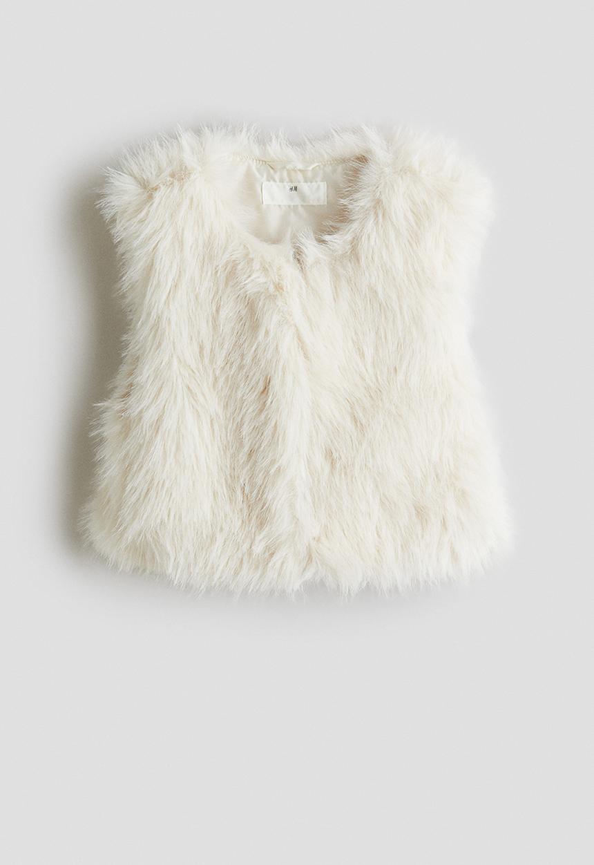 H&M - Fluffy gilet - light beige