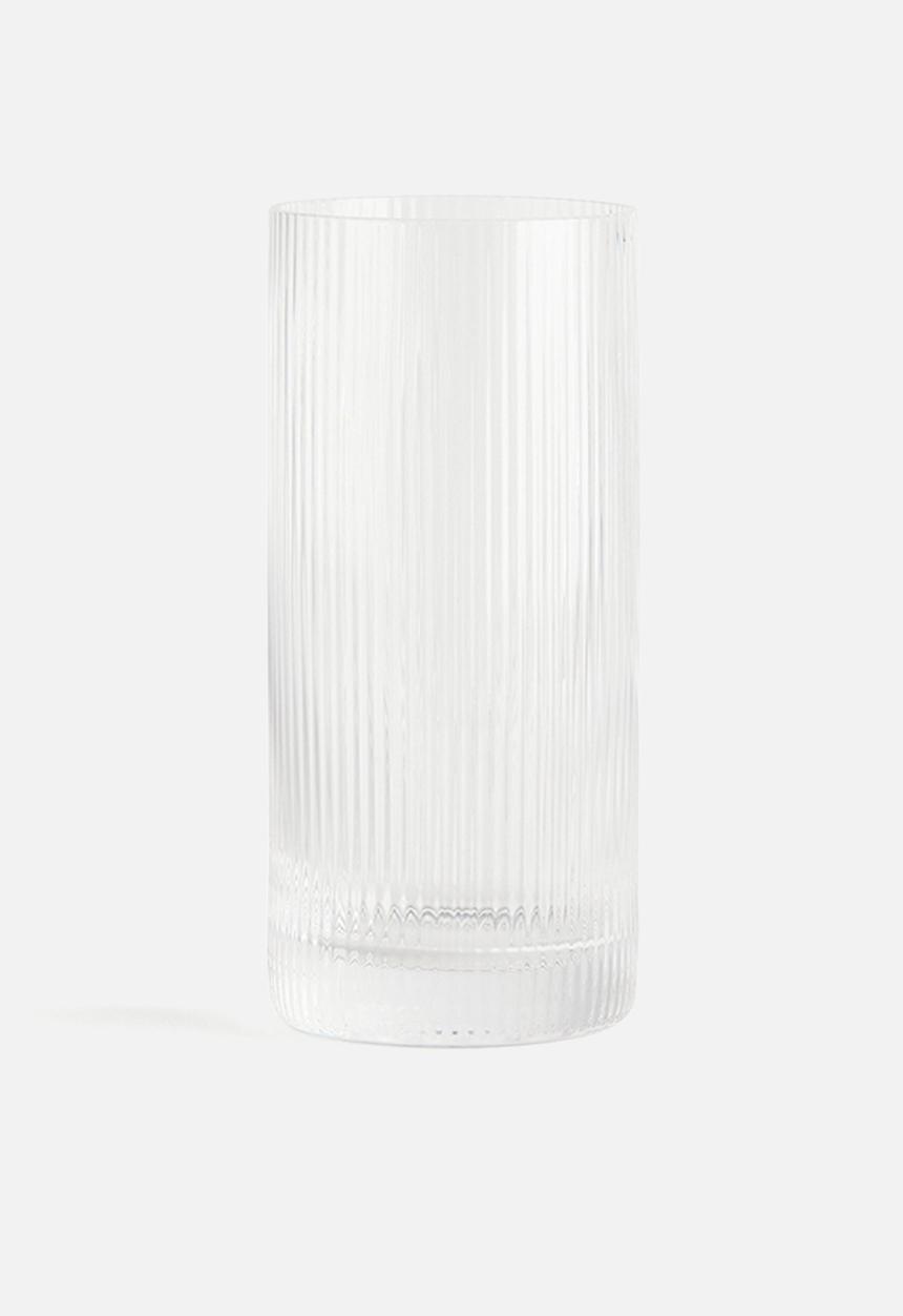 H&M - Fluted highball glass - transparent