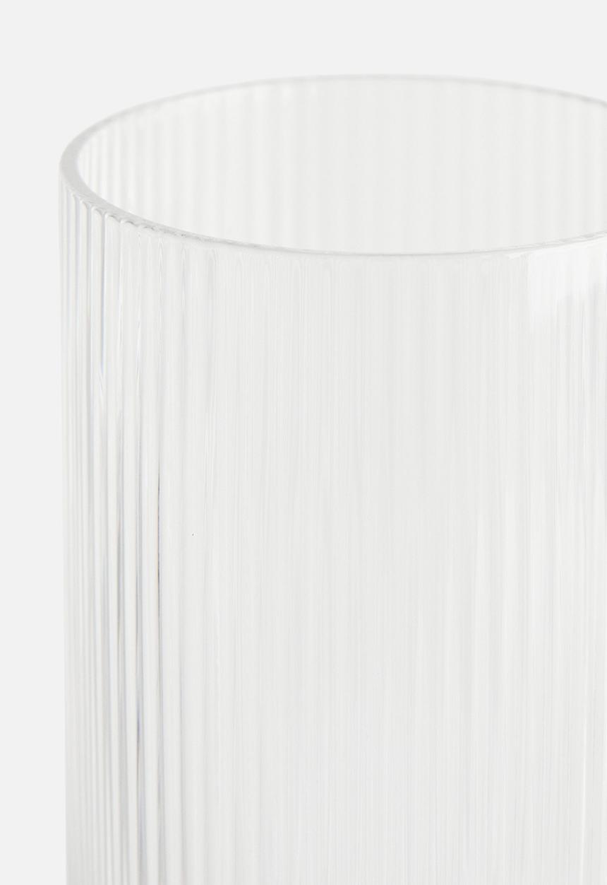 H&M - Fluted highball glass - transparent