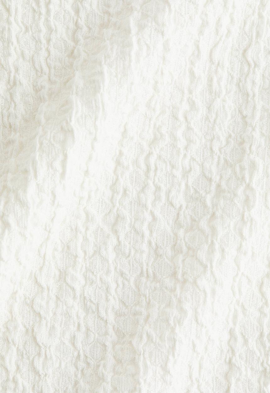 H&M - Textured jersey top - white