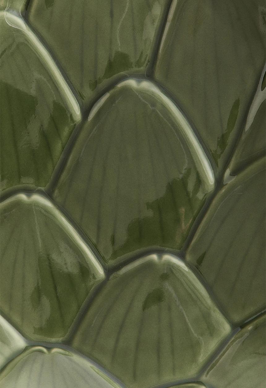 H&M - Figurative stoneware serving plate - green/artichoke